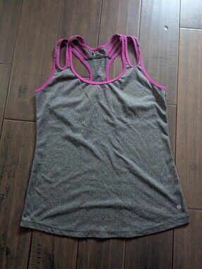 Grey And Pink Yoga/Workout Top